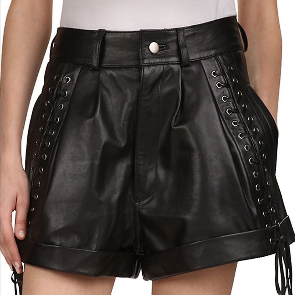 The Kooples Black High Waist Shorts